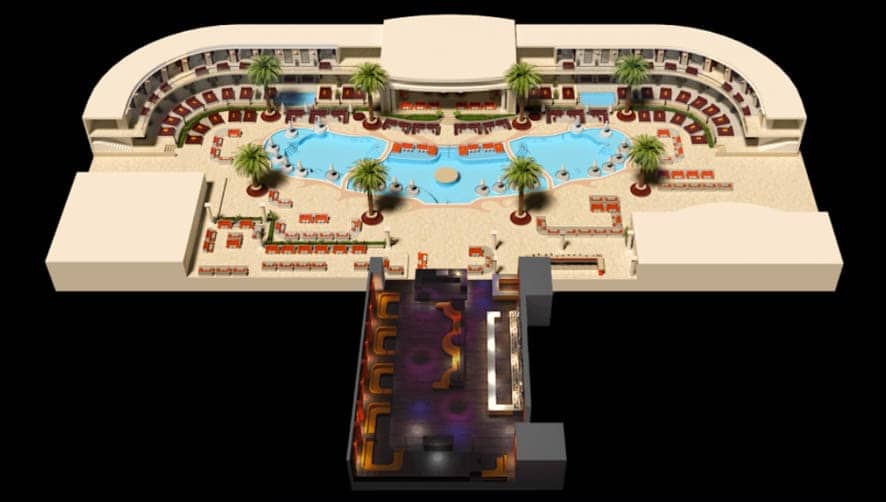 Encore Beach Club table layout