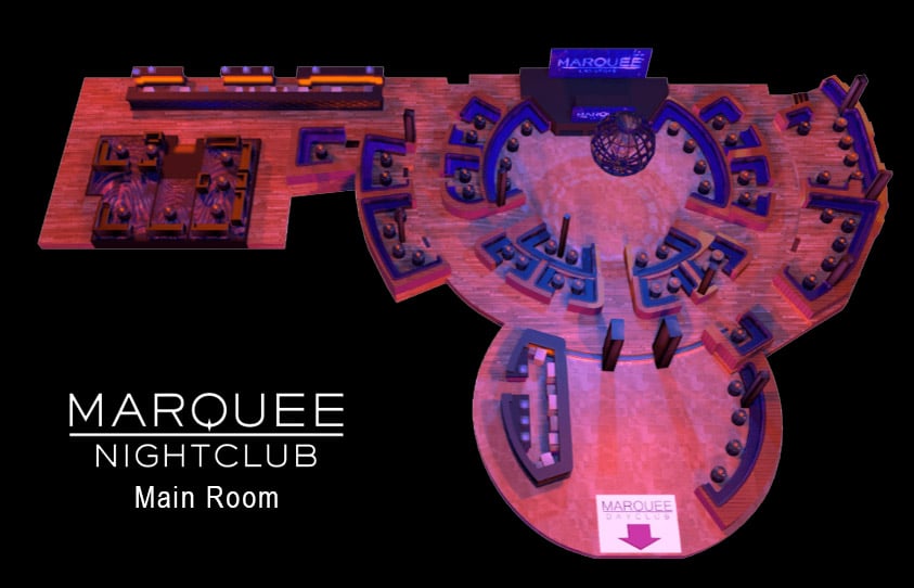 Marquee Nightclub floor plan