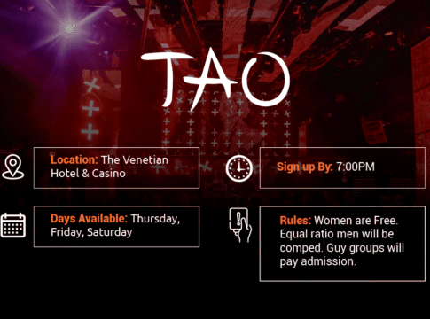 Tao Nightclub guest list