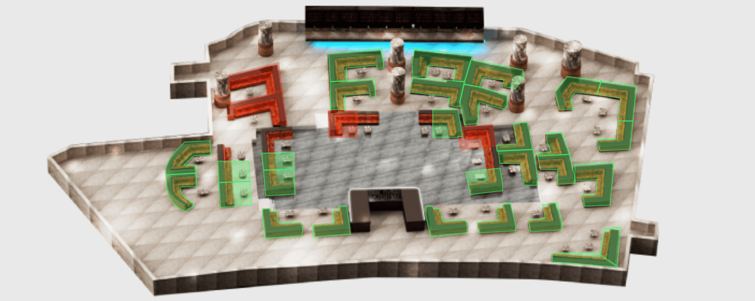 Jewel Nightclub main level table map