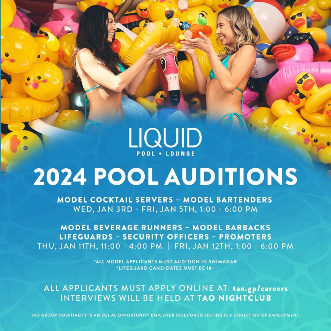 Las Vegas Pool Party Auditions & Interviews [2024]