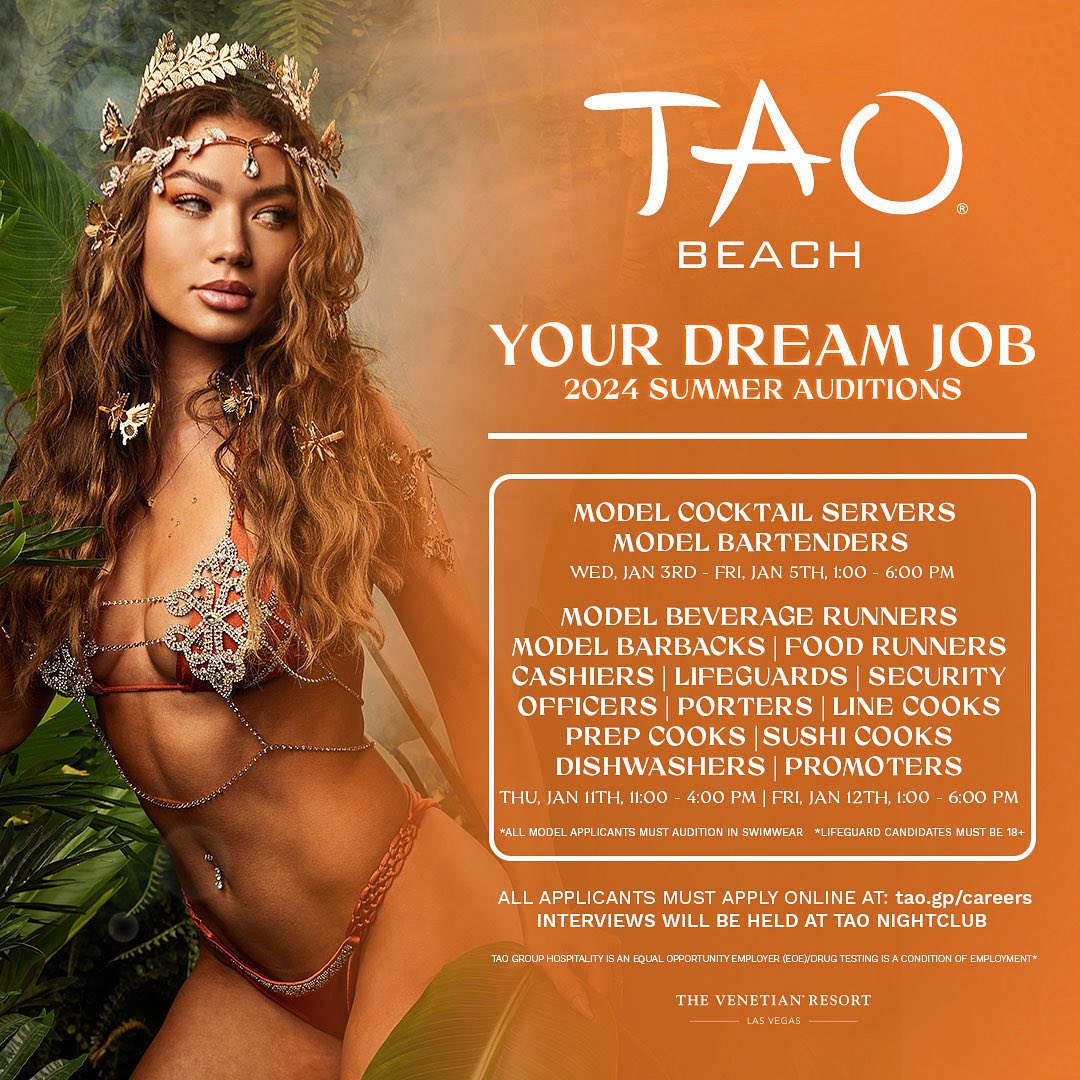 Tao Beach Dayclub and Pool auditions