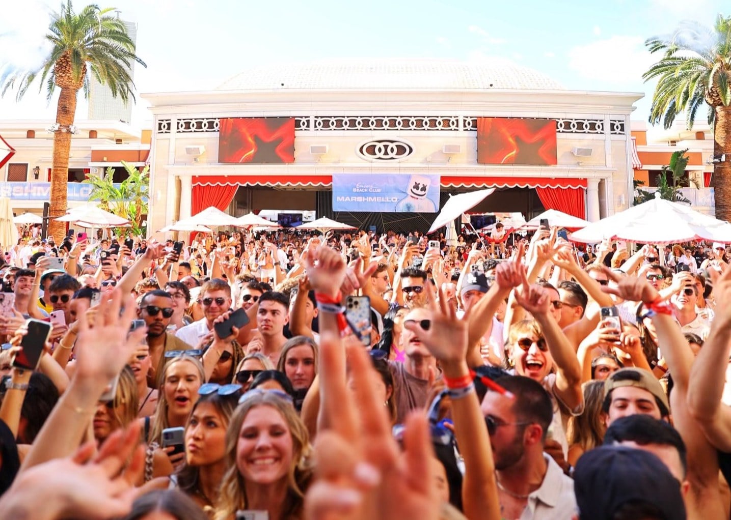 EDM pool party at Encore Beach Club