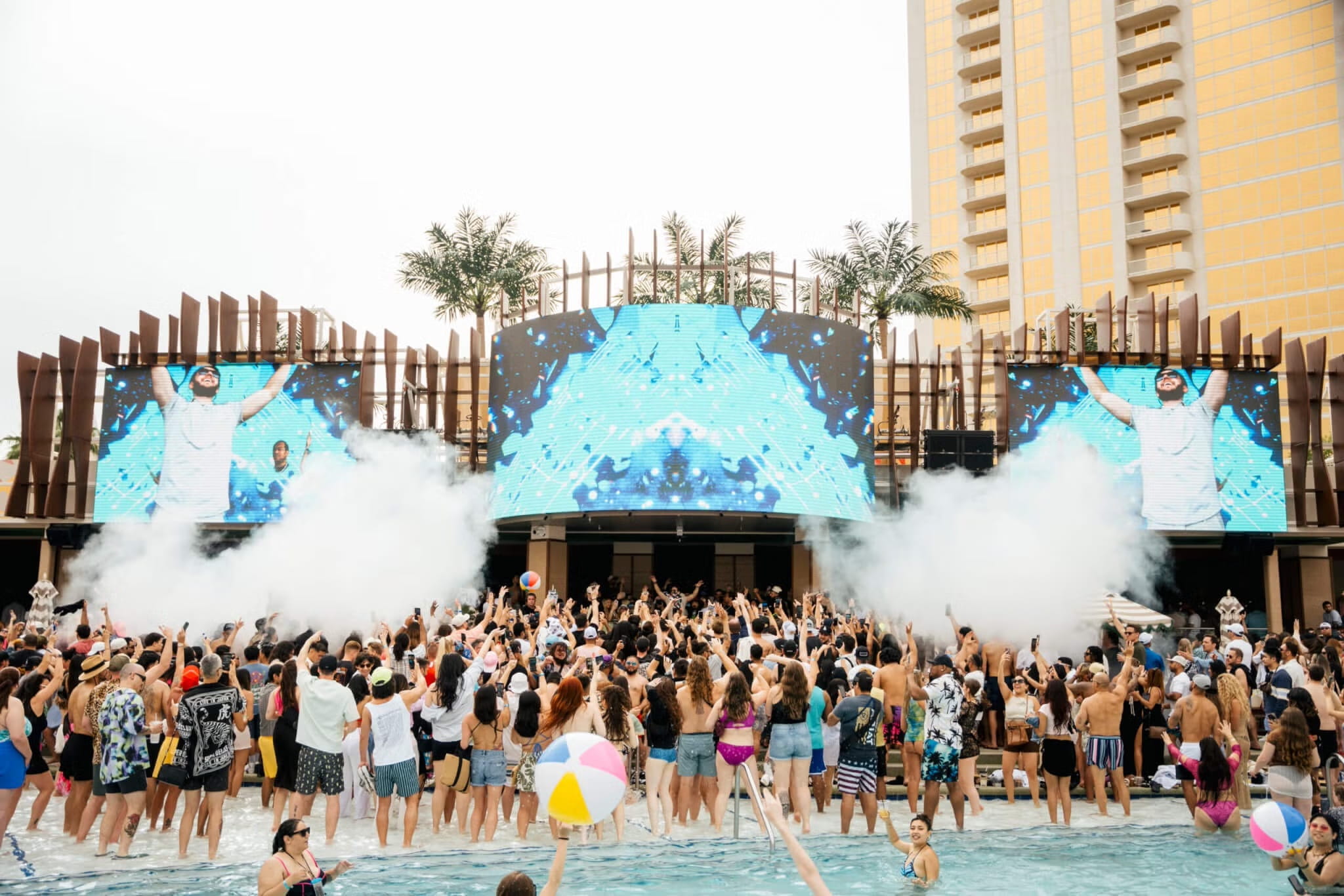 hip hop pool party at Palm Tree Beach Club